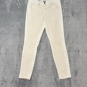 Mossimo Denim Mid Rise Jeggings Womens Size 10 Cream Stretch Skinny Jeans
